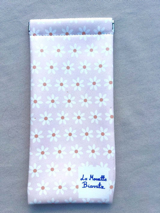 Étui lunettes fleuri