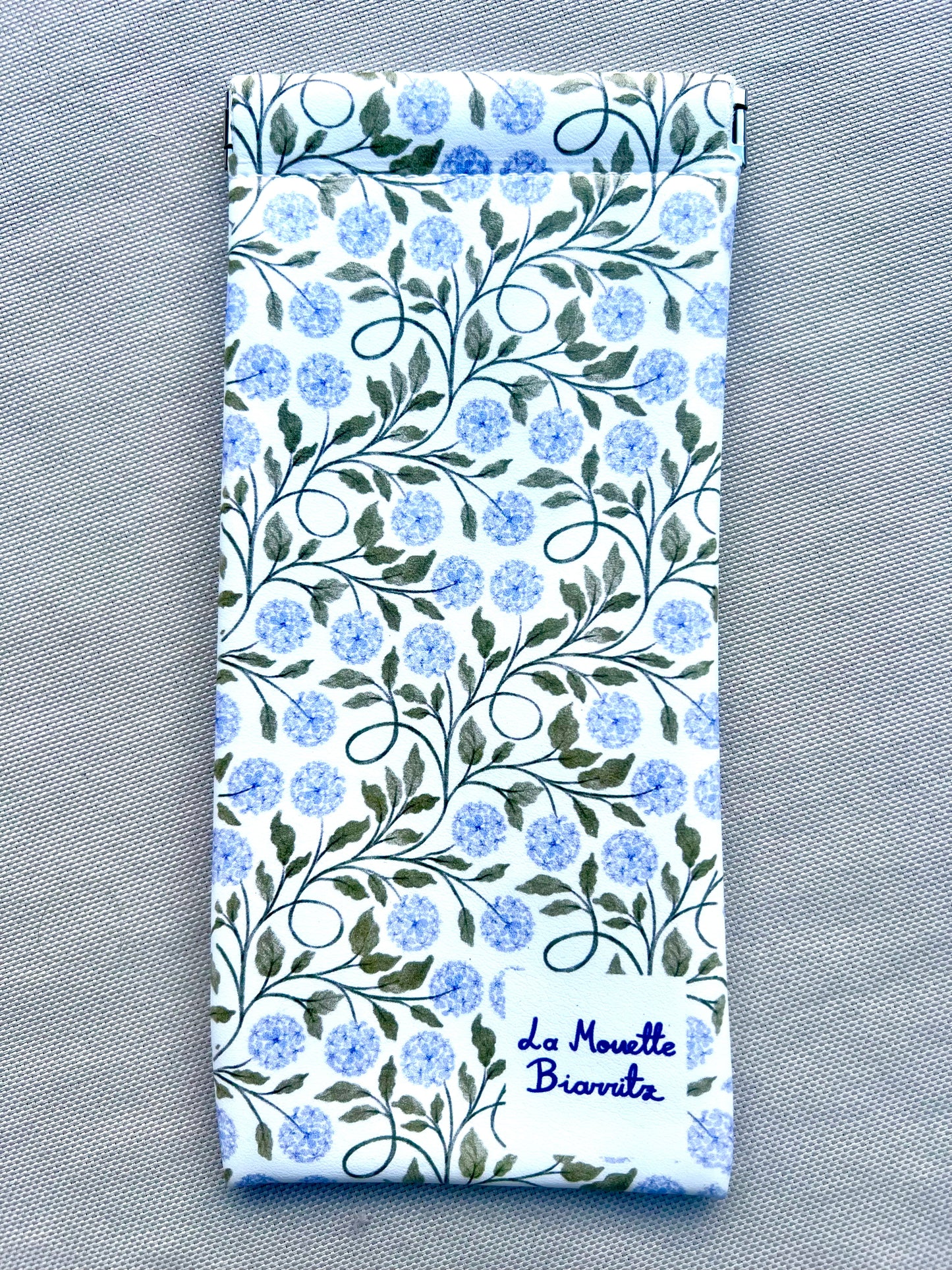 Étui lunettes hortensias