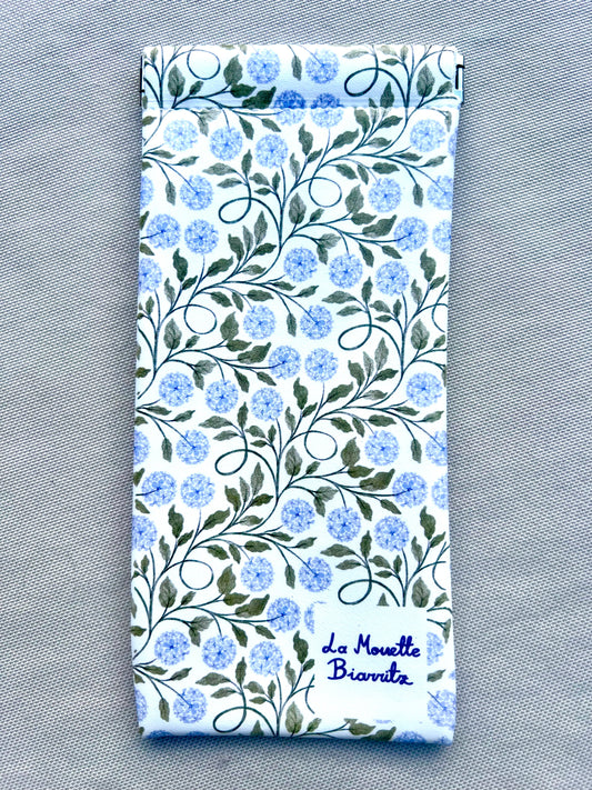 Étui lunettes hortensias